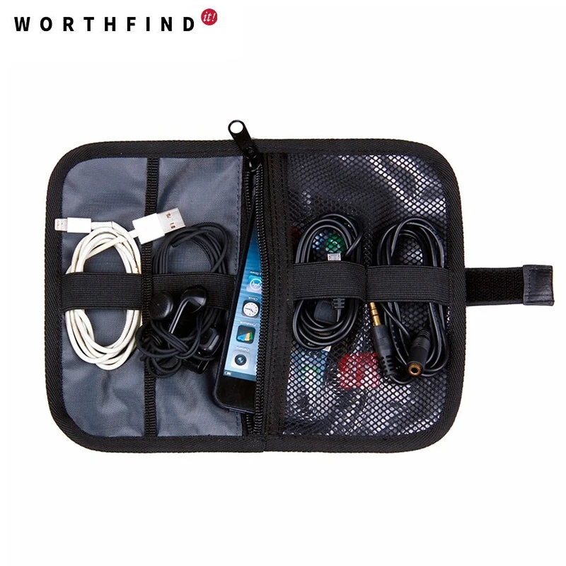 WORTHFIND 2018 New Travel Bag Wire Bag Electronics Earphone Data Cables USB Flash Drives Travel