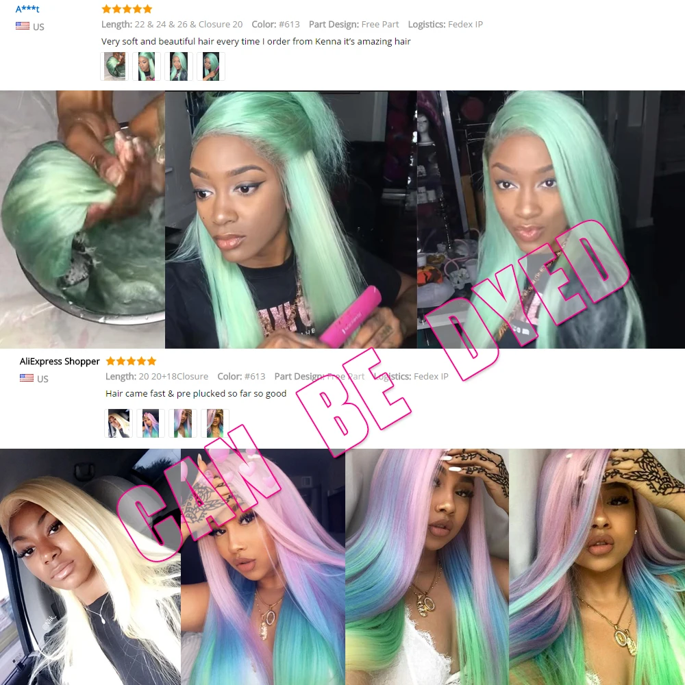 #613 Blond Lace Front Wigs 150% Density Lace Wigs For Women Remy Brazilian Straight Human Hair Wigs With Baby Hair HCDIVA