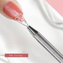 

1pcs Stainless Steel Removal Stick Rod Cuticle Pusher Traignle Acrylic UV Gel Polish Lacquer Cleaner Manicure Nail Tools sgj09