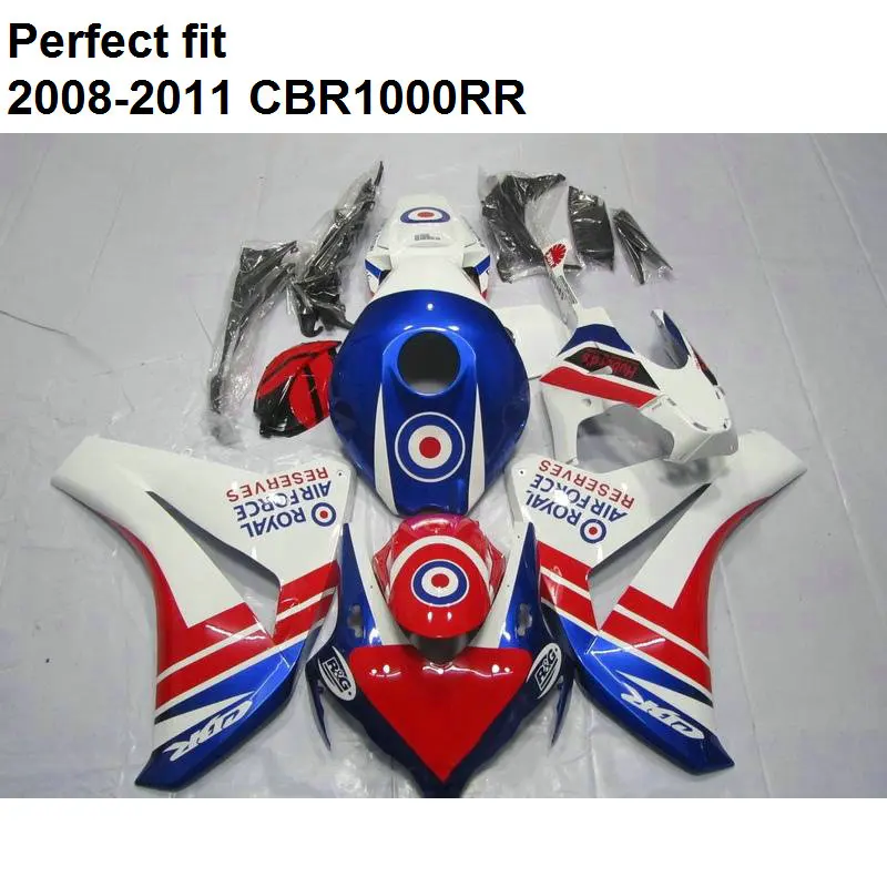 

Motorcycle unpainted bodywork fairing kit for Honda white blue CBR1000RR 08 09 10 11 fairings set CBR 1000RR 2008-2011 CY58