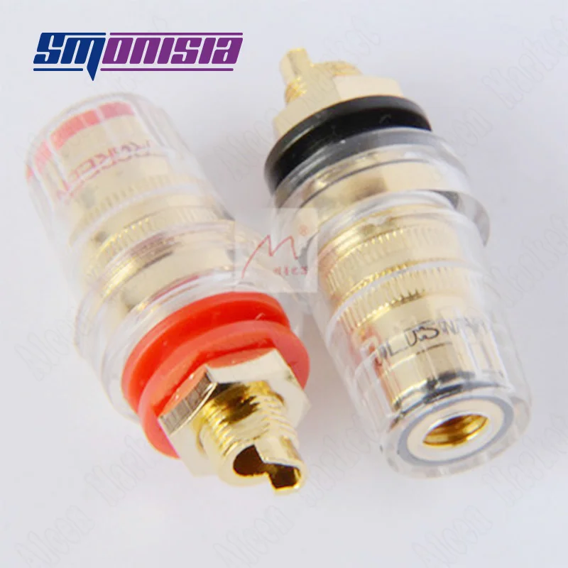 

Smonisia 10pcs-200pcs Authentic Rubber Banana Jack For Gold-snake / Speaker Terminals / 24K Gold-plated Copper Connectors