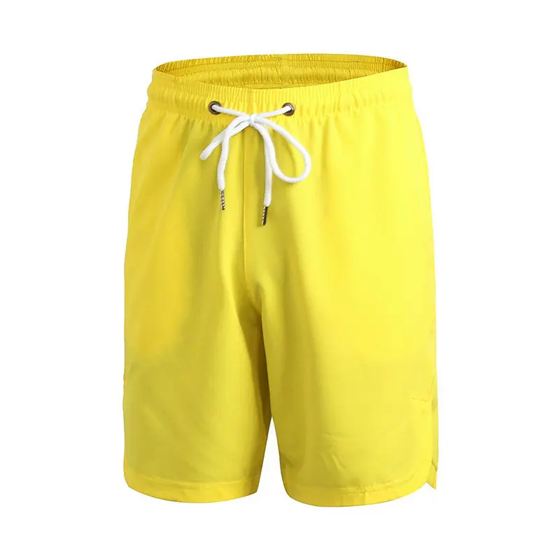 Aibanny свободные дышащие мужские спортивные шорты для занятий йогой, йогой, Lulu, тренировочная трикотажная спортивная одежда для велоспорта, тренировок, фитнеса, быстросохнущие шорты - Цвет: Цвет: желтый