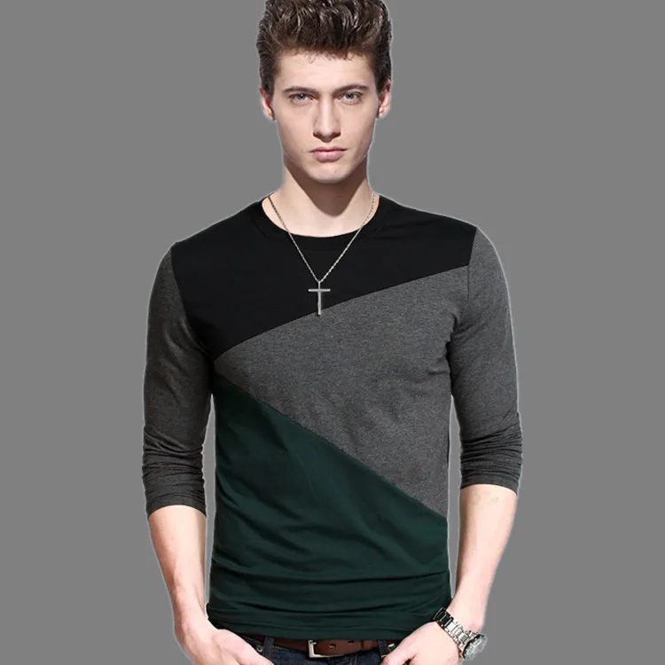 2017 New Men's Tops Tees Summer Cotton O Neck Full Sleeve T Shirt Men ...