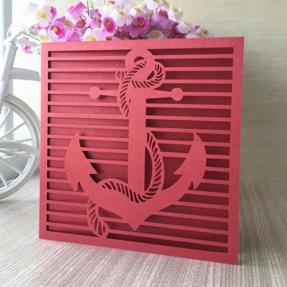 30 Pieces Ocean Navigation Theme Laser Decoupe Ancre Motif Plage