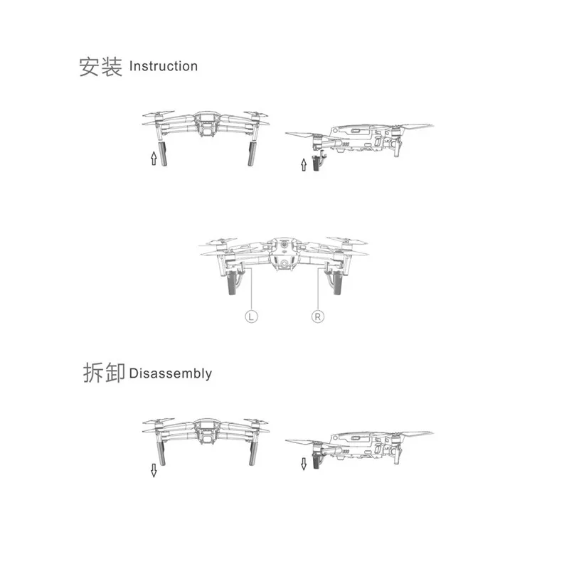 DJI Mavic 2 Landing Gear Extendsions Heightening stand Landing Gear for Mavic 2 PRO  ZOOM  Accessories-7