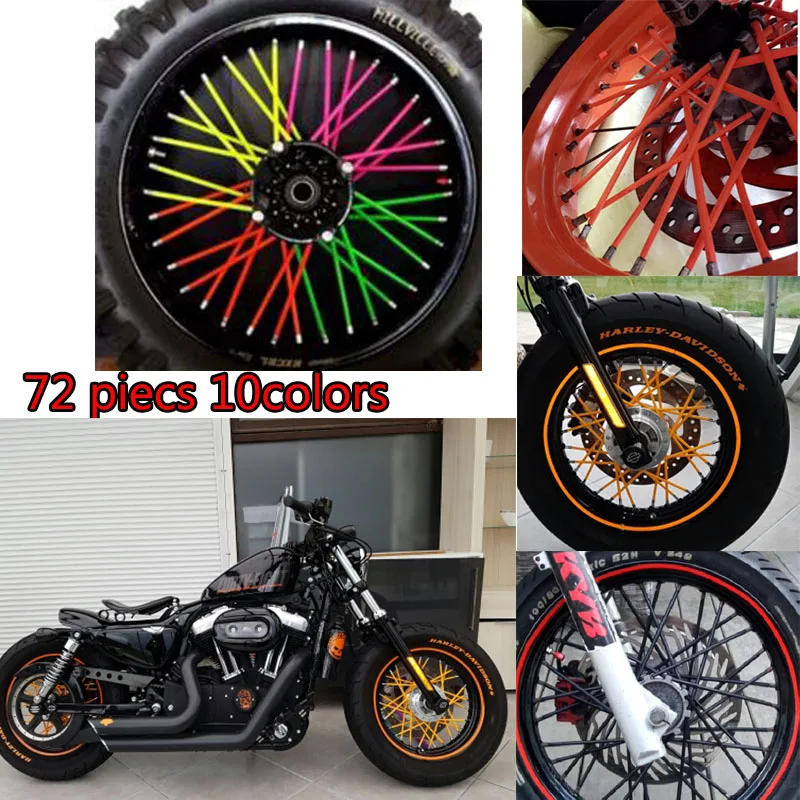 Moto Dirt Bike Enduro Off Road Wheel RIM Spoke Skins covers for  EXC f DR DRZ RM RMX RMZ 85 125 250 400 450 Kawasaki Yamaha