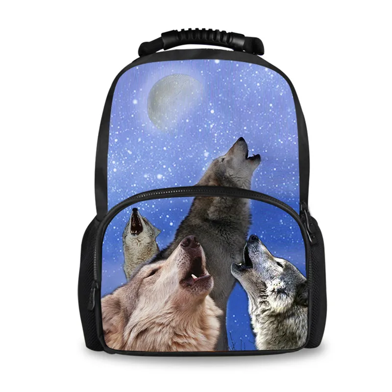 CC3713A FORUDESIGNS рюкзак для ноутбука мужские дорожные сумки mochila escolar Классный рюкзак с волком для мальчиков детские школьные сумки на заказ mochila - Цвет: CC3713A