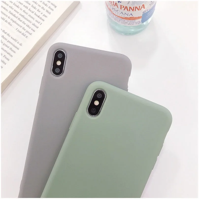 Slim Thin Candy Color Matte Skin Soft TPU Case Cover on sfor Samsung A10 A20 A30 A40 A50 M10 M20 Matcha Green Silicon Phone Capa (6)
