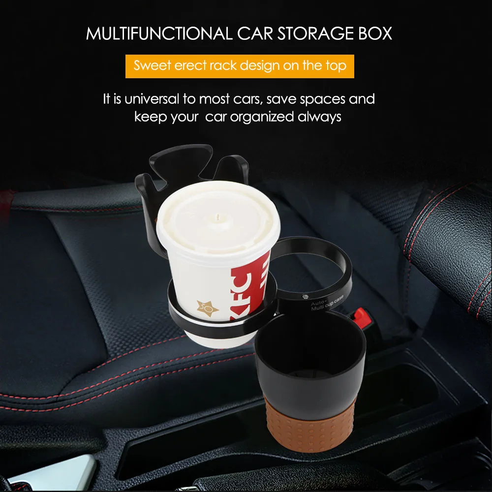 Onever Rotating Car Multi-Cup Holder & Organizer