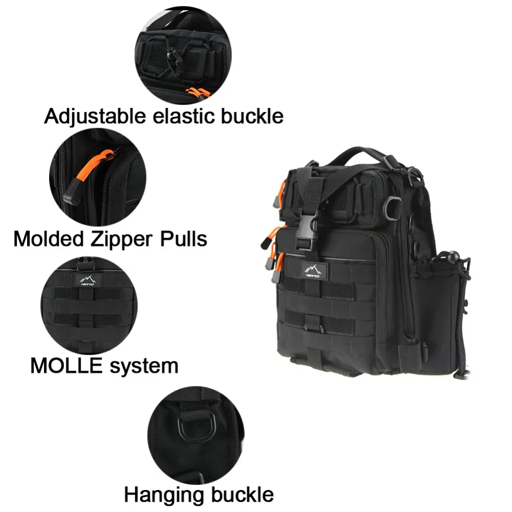 Hetto Водонепроницаемый Открытый спортивный рюкзак 1000D прочный военный тактический рюкзак слинг плечо через грудь Сумка