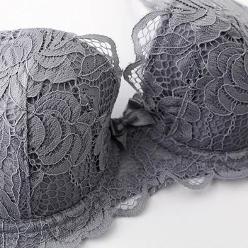 Varsbaby Ladies sexy lace ultra-thin push up underwear underwire bra sets 6