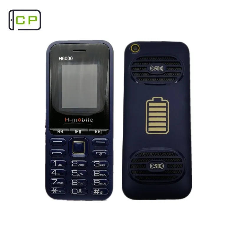 

H6000 Push Button Mobile Phone 1.8" 4 SIM Card Senior Cellular Bluetooth FM Java Camera Big Torch Telephone CheapCell Phones