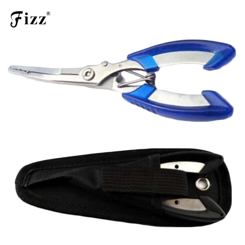 

16cm Stainless Steel Fishing Pliers Scissors Small Curved Nose Fish Hook Remover Fishing Line Cutter with Bag Fishing Tackle