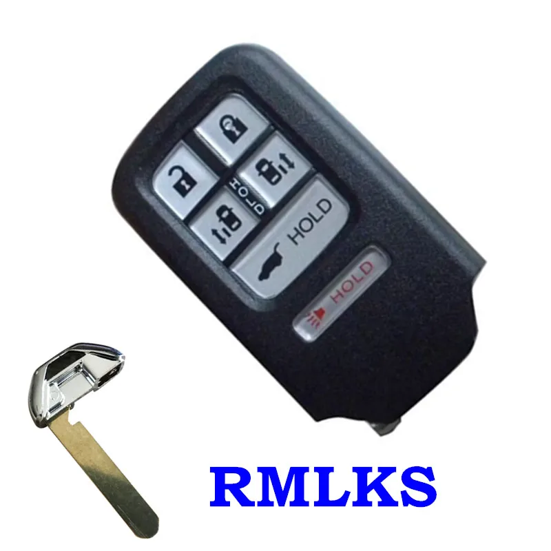 

RMLKS Remote Key Shell Car Smart Key Fob 6 Button Smart Key Card Cover