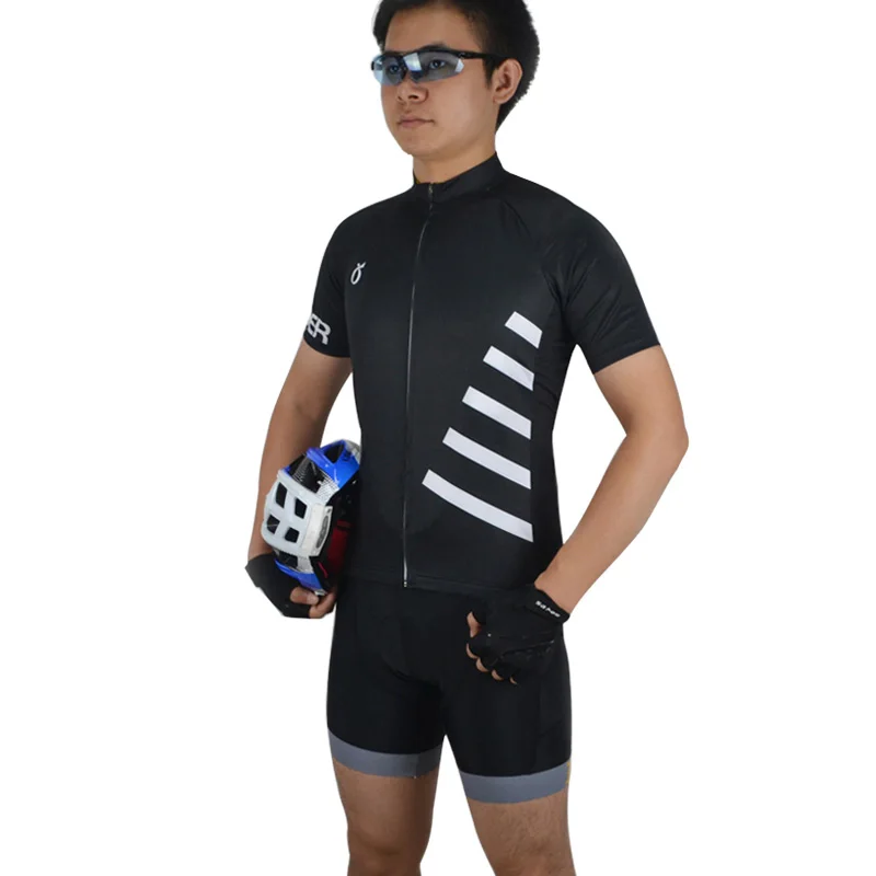 Mens Summer Breathable Pro Team Short Sleeve Cycling jersey Black Top Quality Maillot Ropa Ciclismo mtb Cycling Clothing Emonder