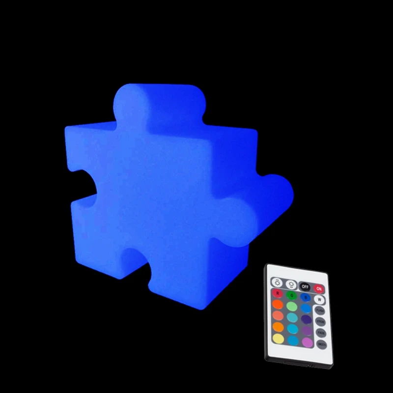 

L22.2*W10.6*H20.6cm 16 Colour Chaning RGBW Puzzling Home Decoration Night LIghts with 24 keys Remote Control Free Shipping 1pc