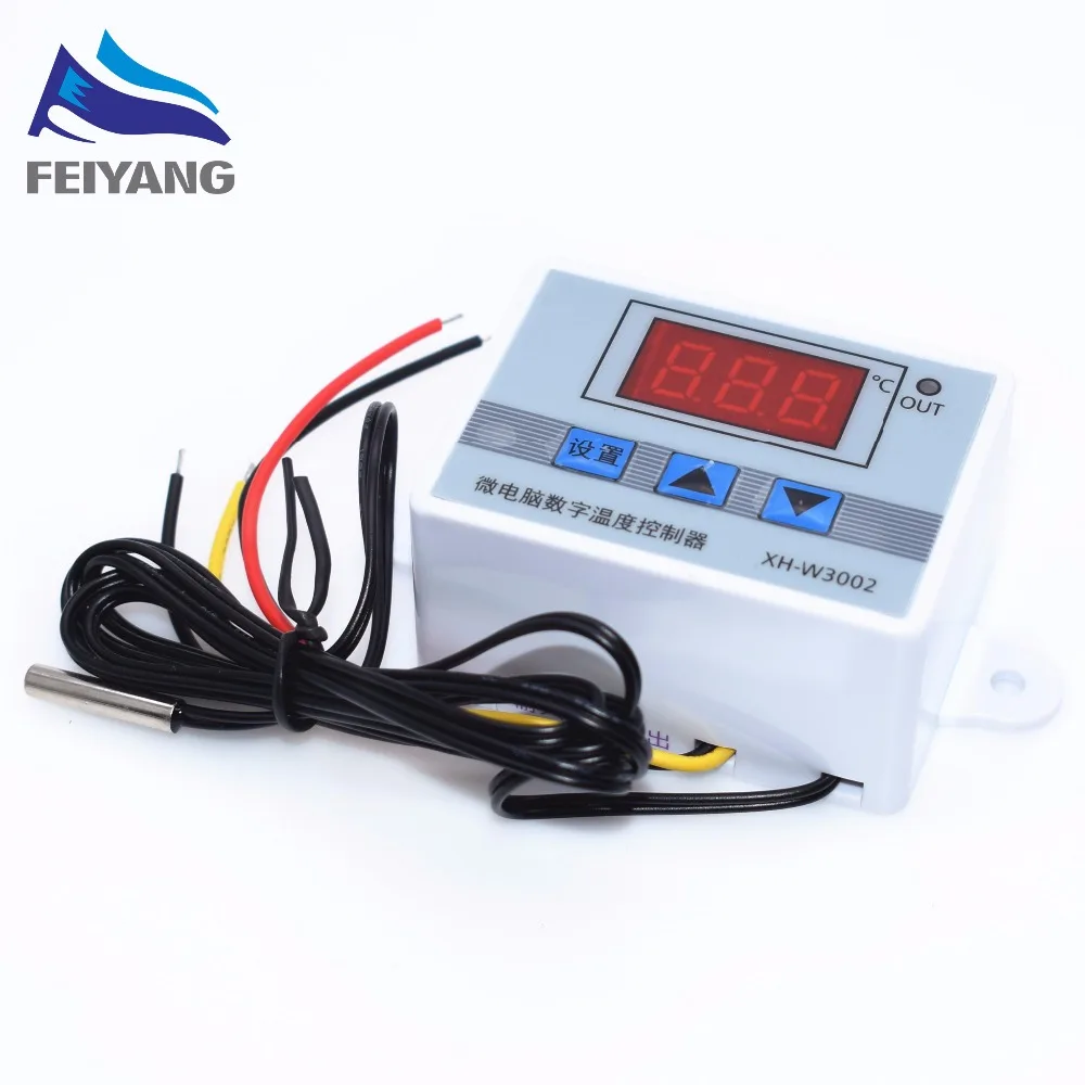 

XH-W3002 12V 120W Digital LED Temperature Controller 10A Thermostat Control Switch Probe with waterproof sensor W3002