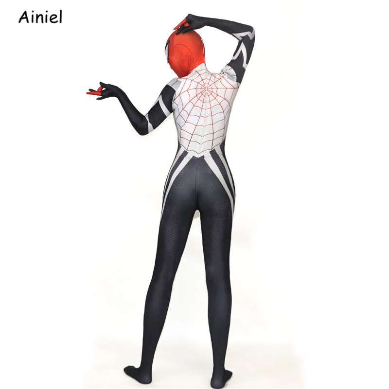Ainiel Silk Cindy Moon Spidergirl косплей костюм спандекс Леди Женщины Человек-Паук Девушка Боди Zentai костюм Человек-паук Хэллоуин