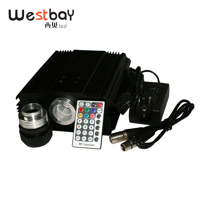 Westbay 90 Вт Светодиодный DMX волоконно-оптический двигатель AC85-260V вход DMX512 совместимый RF RGB светильник высокой мощности для всех видов волоконной оптики