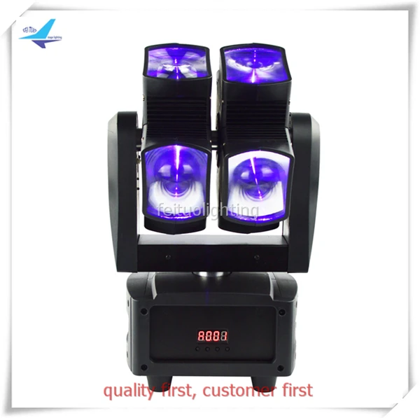 

Hot 2pcs/lot Lyre Beam 8x10w Infinite Rotating Moving Head Light Spider RGBW 4IN1 LED New Disco DJ Stage Bar Effect DMX Lighting