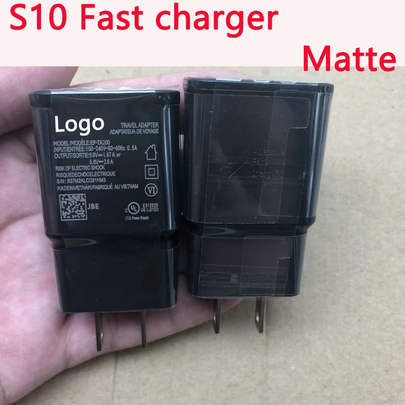 

100pcs/lot Matte AAA+ quality 9V/1.67A or 5V/2A EU/US Micro USB Adaptive Fast Charging Charger For Samsung Galaxy S10