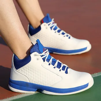 

Men's basketball shoes PU leather non-slip wear-resistant outdoor sports shoes