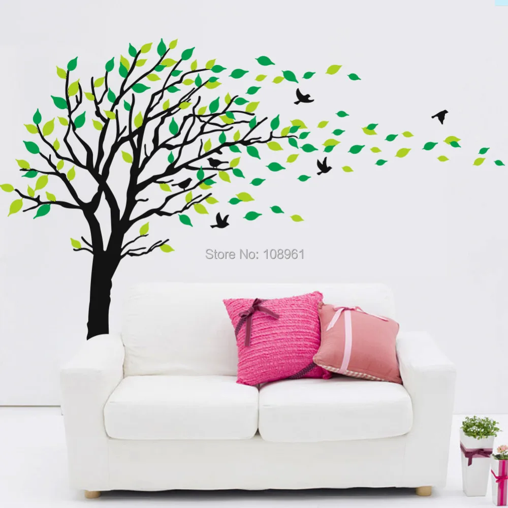 Online Shop Large Tree Flying Birds Green Leaf Wall Sticker Art - Online Shop Large Tree Flying Birds Green Leaf Wall Sticker Art Decalsmural Decor Decal Stickers For Living Room Bedroom Aliexpress Mobile online shop large tree flying birds green leaf wall sticker art - online shop large tree flying birds green leaf wall sticker art decalsmural decor decal stickers for living room bedroom aliexpress mobile