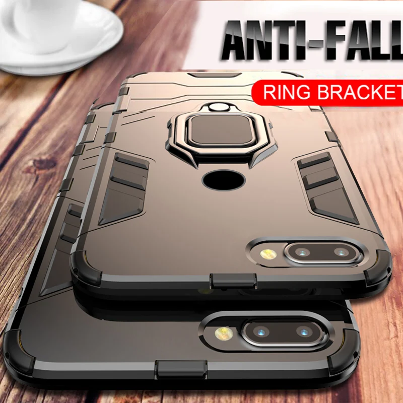 Rugged Armor Ring Case For Huawei honor 7A Pro Magnetic Anti-Fall Soft Shockproof Back case |