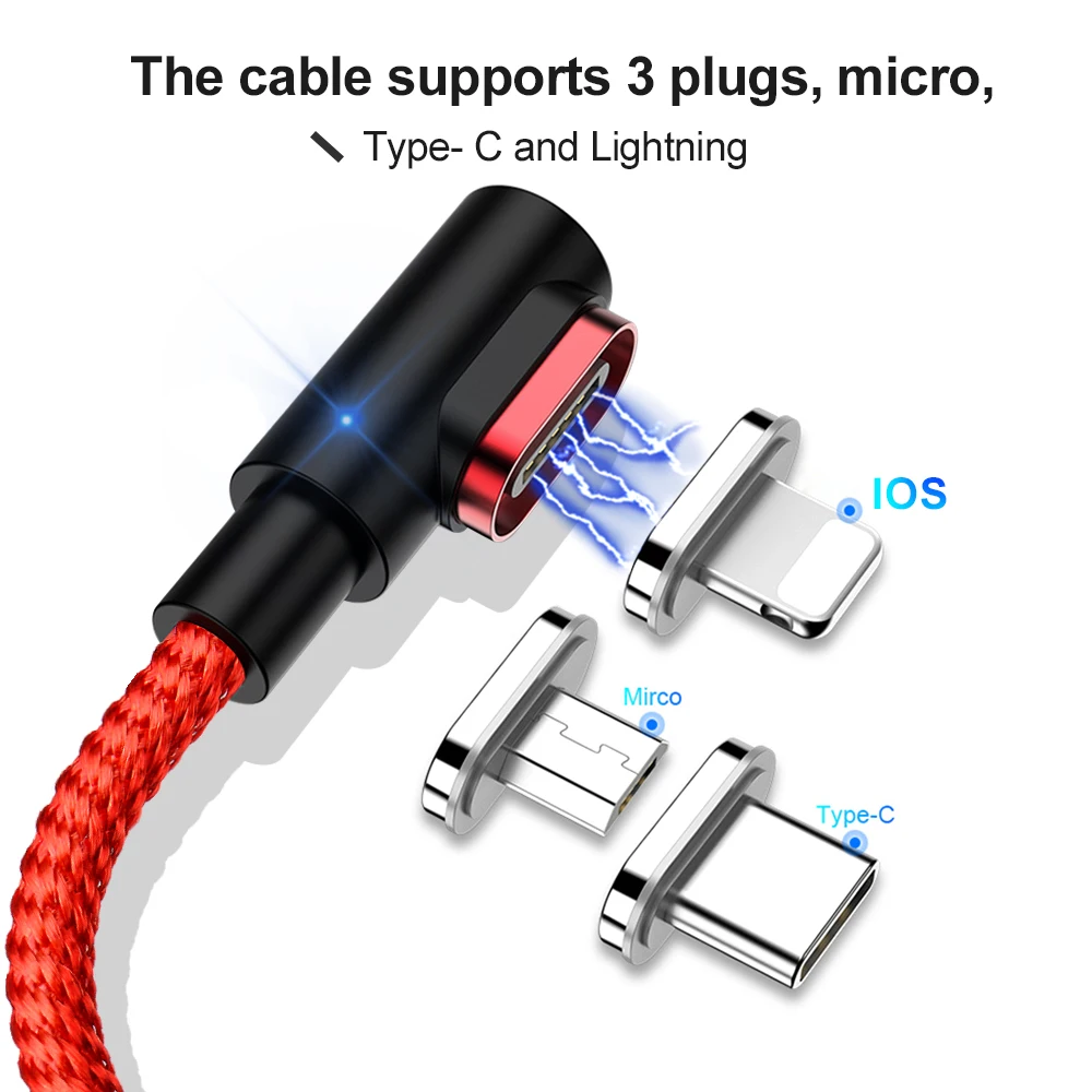 OLAF 2M Quick charge 30 3A Magnetische kabel Micro Typ usb C schnelle lade für iPhone samsung magne