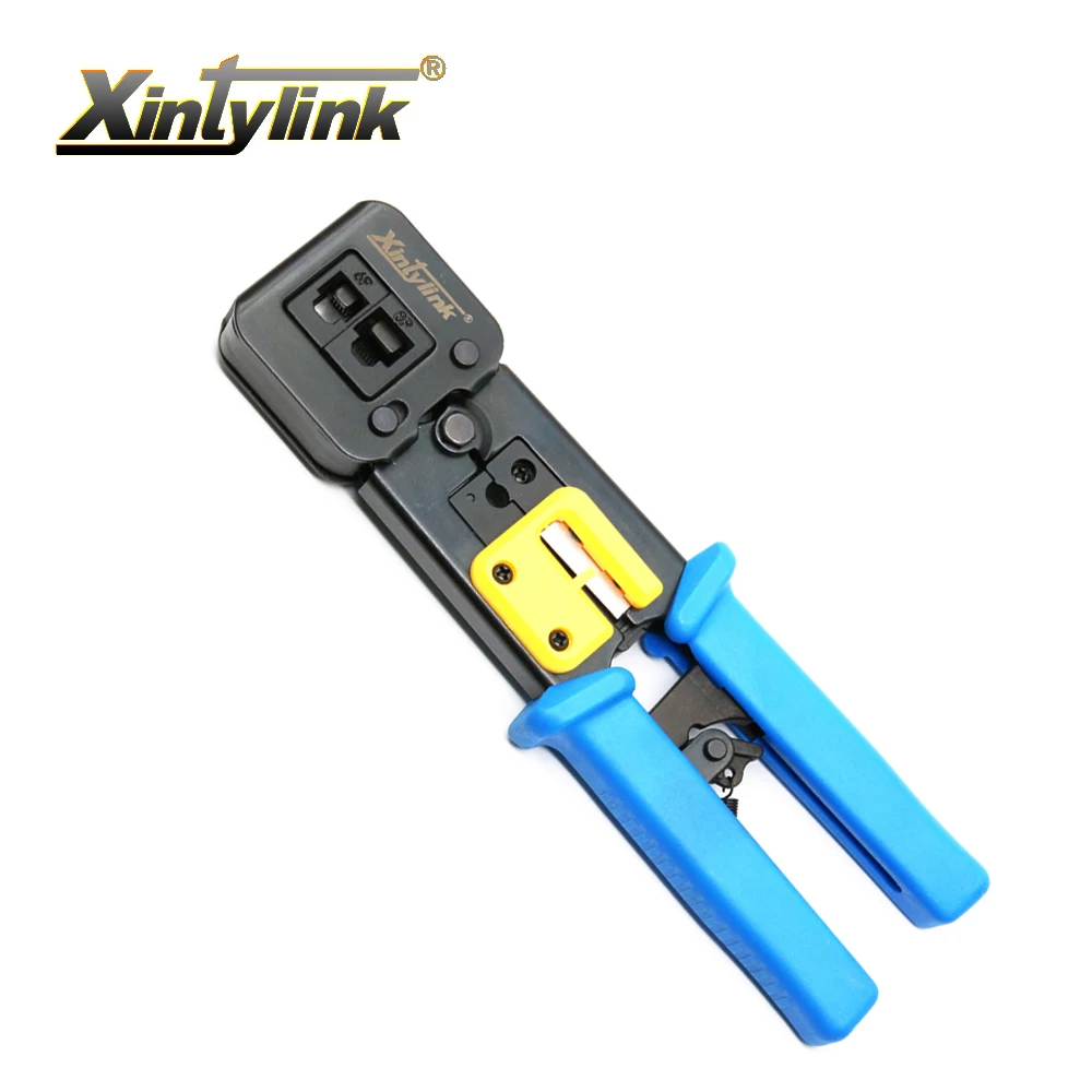 Cena Xintylink EZ rj45 crimper ręczne narzędzia sieciowe szczypce rj12 cat5 cat6 8p8c ściągacz do kabli naciskając zacisk szczypce klip wielofunkcyjny