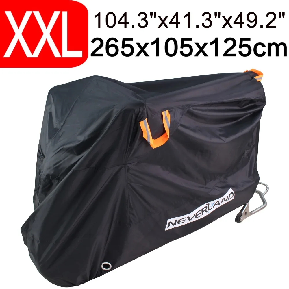210D Oxford negro bicicleta motocicleta cubre XXL tamaño polvo impermeable al aire libre lluvia UV Protector moto UV cubierta