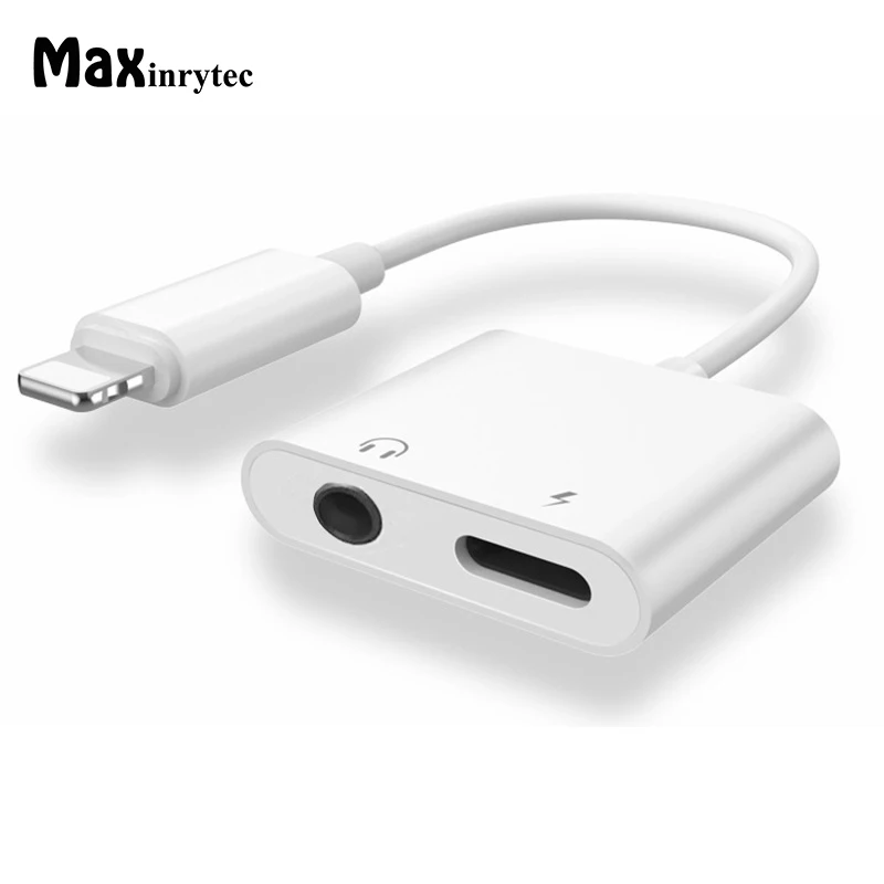 

2 in 1 Audio Adapter charging Fast Charging For iPhone 7 8 plus headset interface For Lightning 3.5 mm audio interface