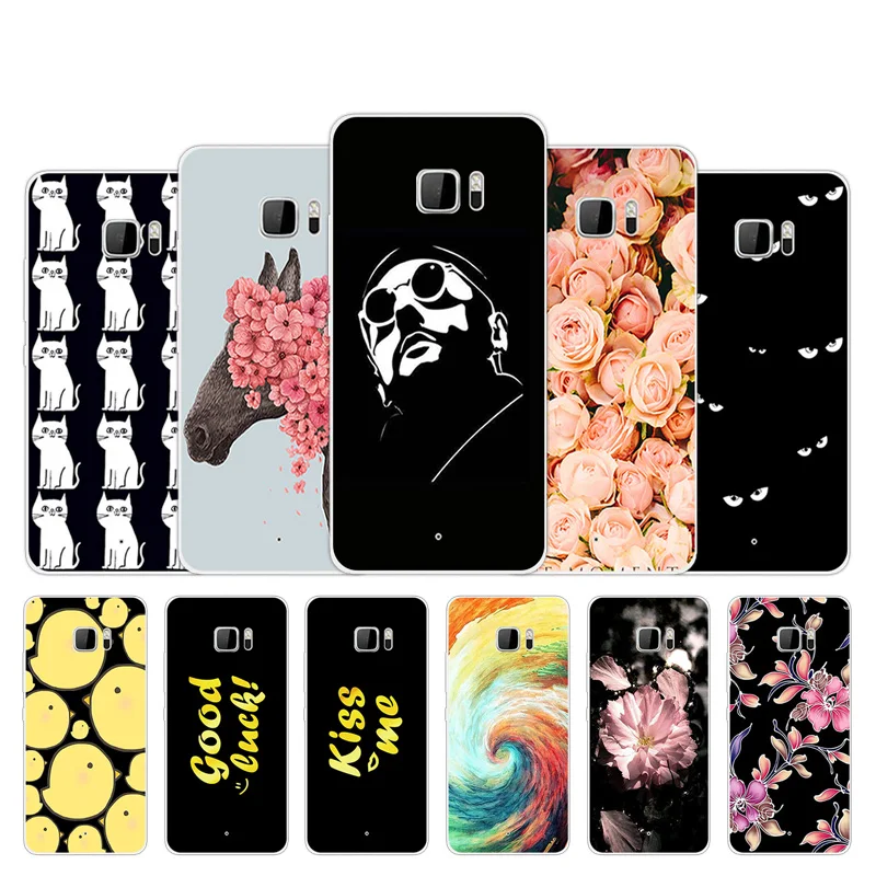 Soft TPU Case For HTC U Ultra Back Silicon Phone Cover Letter Design 5.7 inch Cases Colorful Shells | Мобильные телефоны и