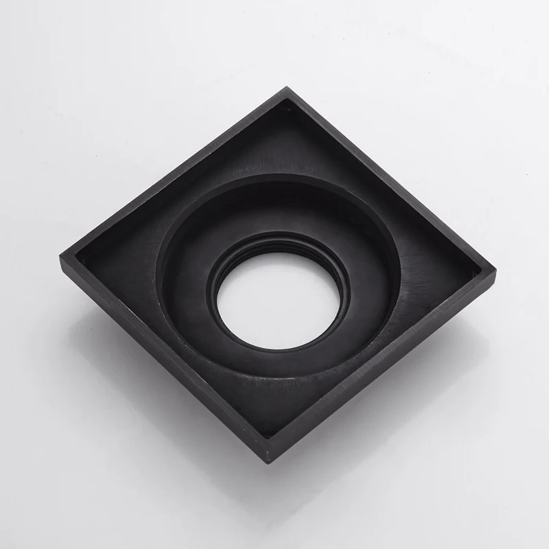 Floor Drain Black Brass Bathroom Balcony Anti-odor Shower Drain Strainer Cover Square Peony Pattern Tile Insert Waste Grates Floor Drain Black Brass Bathroom Balcony Anti-odor Shower Drain Strainer Cover Square Peony Pattern Tile Insert Waste Grates