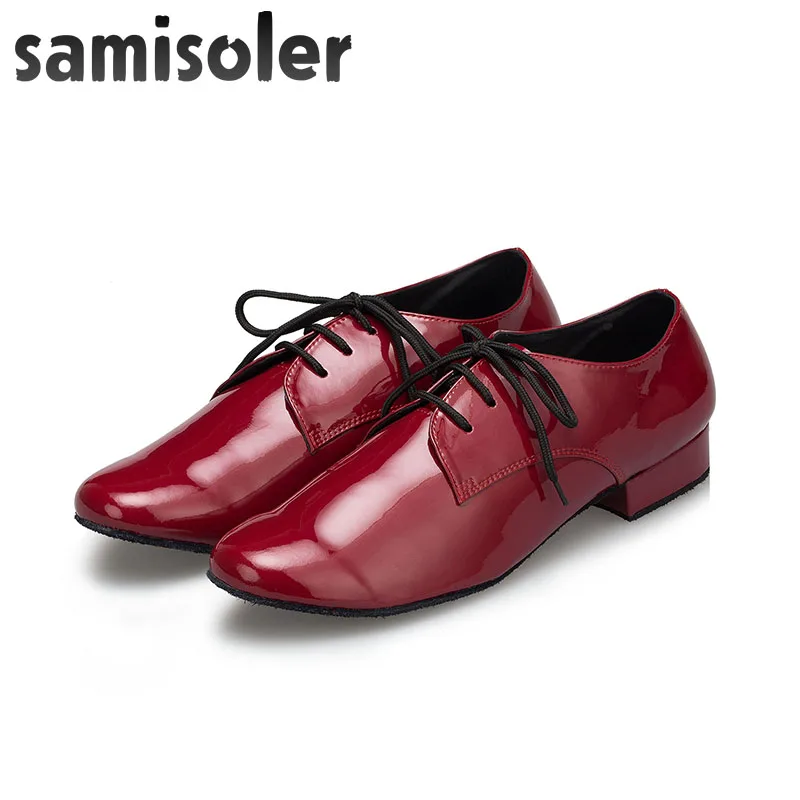 Мужские кожаные туфли Samisoler R для бальных танцев на плоской подошве современных