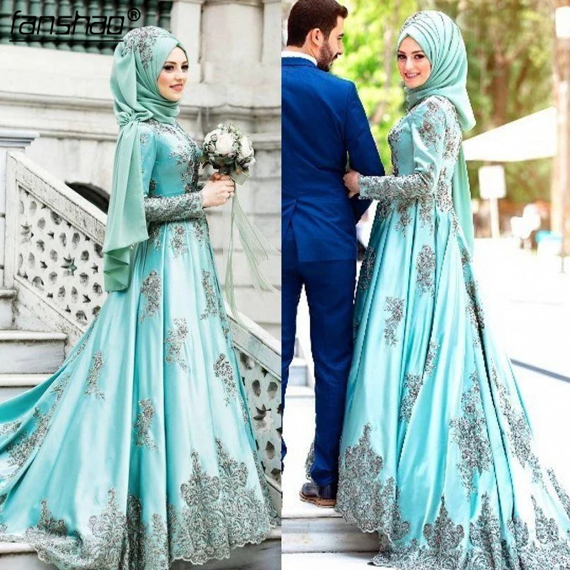 turquoise and silver wedding dresses