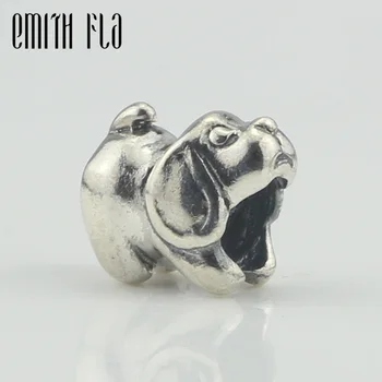 

Emith Fla Animal Beads Authentic 925 Sterling Silver Dog Charm Beads Fit Original Brand Bracelet Necklace Pendant DIY Jewelry