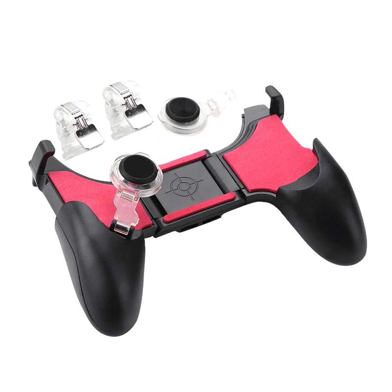 US $1.32 30% OFF|5 in 1 PUBG Moible Controller Gamepad Free Fire L1 R1  Triggers PUGB Mobile Game Pad Grip L1R1 Joystick for iPhone Android  Phone-in ... - 