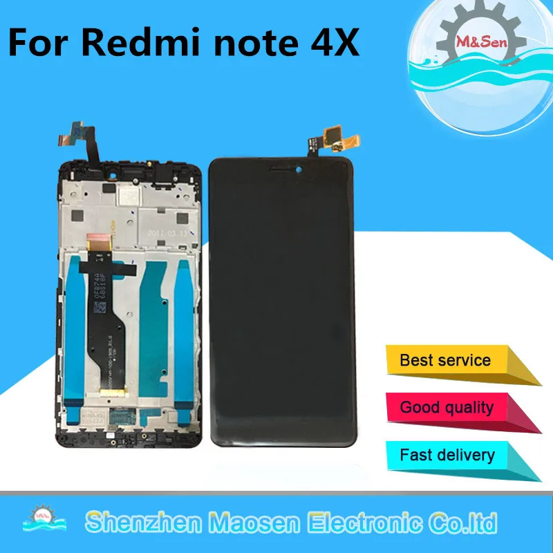 LCD Screen Display Touch Digitizer With Frame For 5 5 Xiaomi Redmi Note 4X White Color