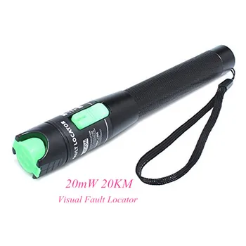 

20mW 20KM Aluminium Visual Fault Locator Fiber Tester Detector Meter with 2.5mm Connector FC Male to LC Female Adapter for CATV