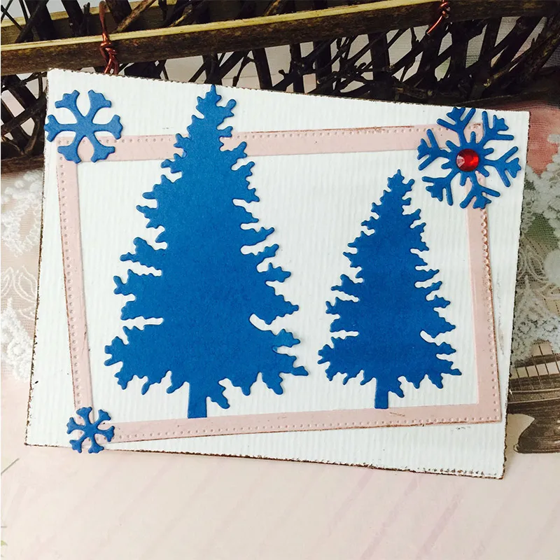 

Christmas Tree Flowers Metal Cutting Dies for Scrapbooking DIY Album Embossing Folder Paper Card Maker Template Decor Stencils