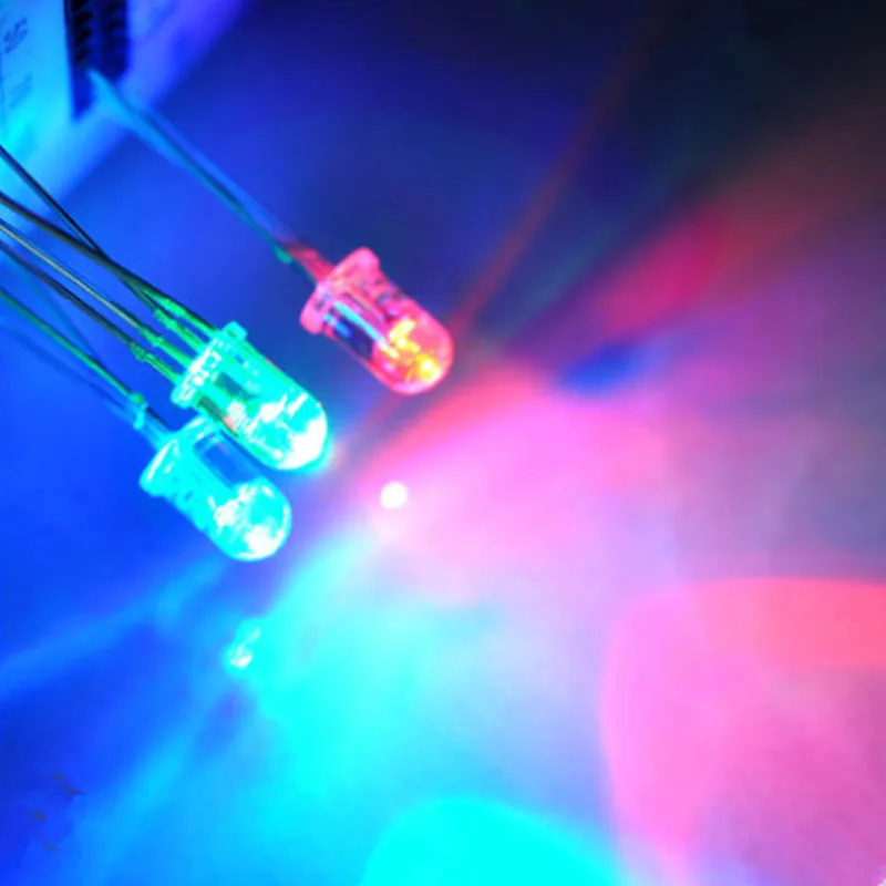 100 шт./лот многоцветный 4pin 5 мм RGB Led Диодная лампа триколор круглая Упаковка Общий