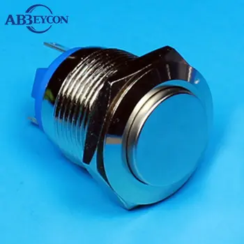 

1907B 19mm High round momentary pin terminal 1NC normally closed switch