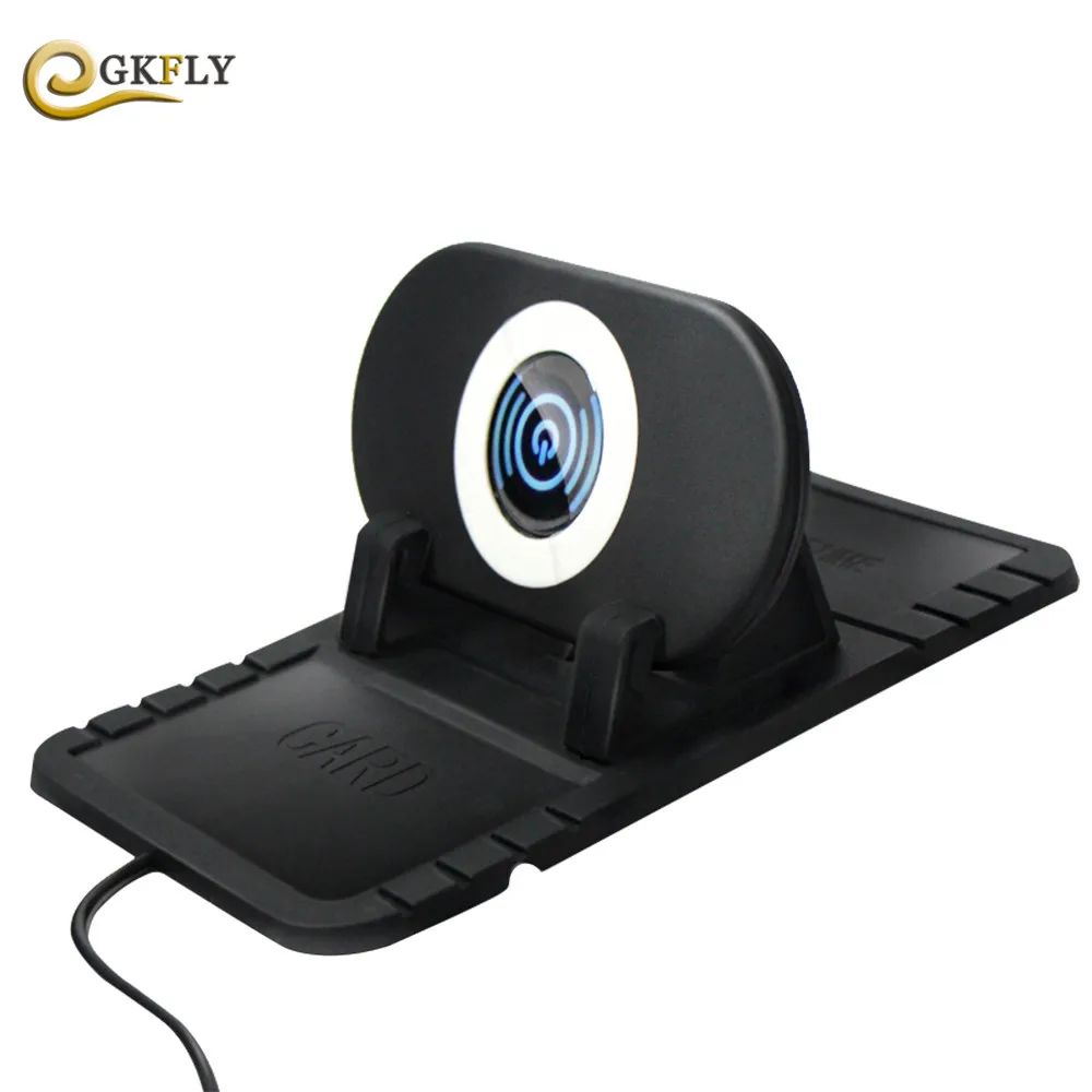 

GKFLY Travel Wireless Car Charger Qi Charger for iPhone X 8 8Plus USB Fast Charger for Galaxy S8 S8Plus S7Edge Note5 Charger