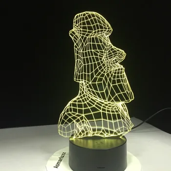 

Stoneman Stonehenge Rechargeable 3D Lamp LED Night Light Portable 7 Colors Changing Touch Lamp Household Shaped Table Lamps Gift