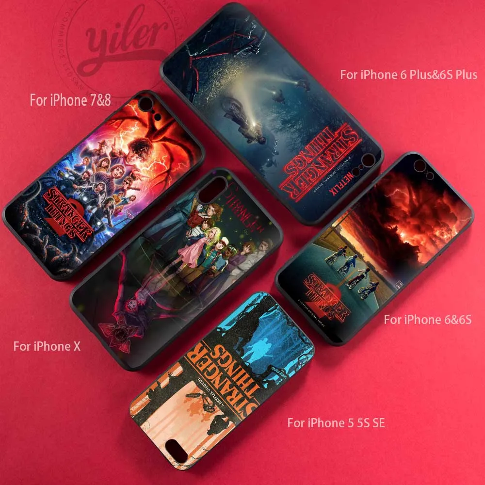 Coque чехол с принтом из сериала "очень странные дела" для iPhone 7 Plus 11 pro XS Max чехол для iPhone 5S, SE 6S 7 8 Plus чехол s для iPhone XR 6 7 8 Plus чехол