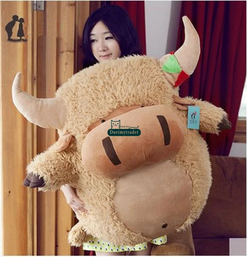 

Dorimytrader Giant Soft Plush Cartoon Cow Plush Toy Doll Fat Animal Pillow for Children Friend Gift Deco 31inch 80cm DY60187