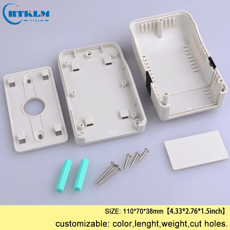 Wall mount plastic enclosure junction box abs plastic electronics project box diy instrument case housing products 110*70*38mm