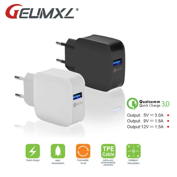 GEUMXL быстрое зарядное устройство QC 3 0 18 Вт штепсельная вилка европейского