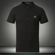 Отличный Европейский дизайнер, мужские рубашки поло, лето, новинка, хлопок, классика, Италия, рубашка поло для мужчин, короткий рукав, зеленые Топы 4XL 5XL 4801